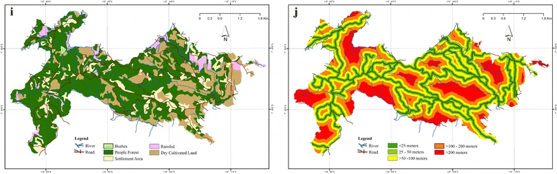 Map of landslide controlling factors